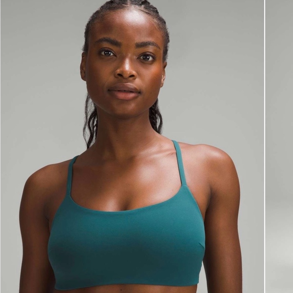 Lululemon Wunder Train Strappy Racer Bra *Light Support, C/D Cup Storm Teal Sz 6